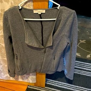 Loft small jacket.  Can be worn to dress up jeans or with a skirt.